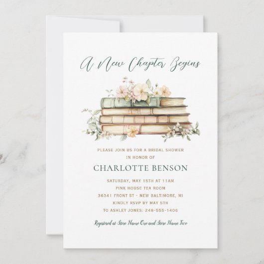 Een nieuw hoofdstuk Bloemenboek Thema Vrijgezellen Kaart (Voorkant)