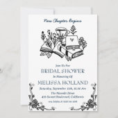 Een nieuw hoofdstuk boek Bruids Douche Uitnodiging (Voorkant)