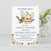 Een nieuw hoofdstuk boek Bruids Douche Uitnodiging (Staand voorkant)