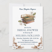 Een nieuw hoofdstuk boek Bruids Douche Uitnodiging (Voorkant)