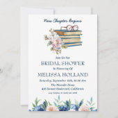 Een nieuw hoofdstuk boek Bruids Douche Uitnodiging (Voorkant)