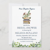 Een nieuw hoofdstuk boek Bruids Douche Uitnodiging (Voorkant)