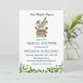 Een nieuw hoofdstuk boek Bruids Douche Uitnodiging (Staand voorkant)