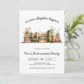 Een nieuw hoofdstuk Boeken Pensioenfeest Kaart (Staand voorkant)