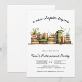 Een nieuw hoofdstuk Boeken Pensioenfeest Kaart (Voorkant / Achterkant)