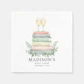 Een nieuw hoofdstuk Boeken Prosecco Vrijgezellenfe Servet (Voorkant)