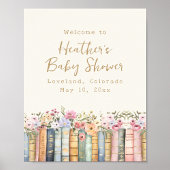 Een nieuw hoofdstuk Boeken Welkom Baby shower Poster