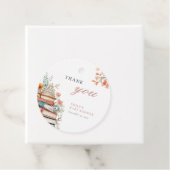 Een nieuw hoofdstuk Floral Baby shower Bedankjes Labels (In situ)