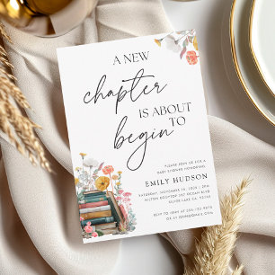 Een nieuw hoofdstuk Floral Baby shower Invitation Kaart