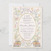 Een nieuw hoofdstuk Floral Storybook Vrijgezellenf Kaart (Voorkant)