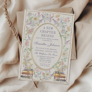 Een nieuw hoofdstuk Floral Storybook Vrijgezellenf Kaart