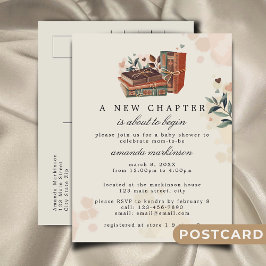 Een nieuw hoofdstuk gaat het Baby shower beginnen Briefkaart