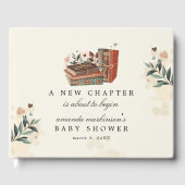 Een nieuw hoofdstuk gaat het Baby shower beginnen Gastenboek (Voorkant)