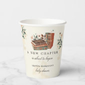 Een nieuw hoofdstuk gaat het Baby shower beginnen Papieren Bekers (Achterkant)