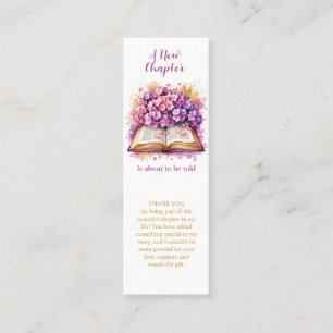 Een Nieuw Hoofdstuk Hydrangea Boeklegger Cadeautje Contactkaartje