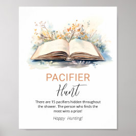 Een nieuw hoofdstuk Pacifier Hunt Shower Game Sign Poster