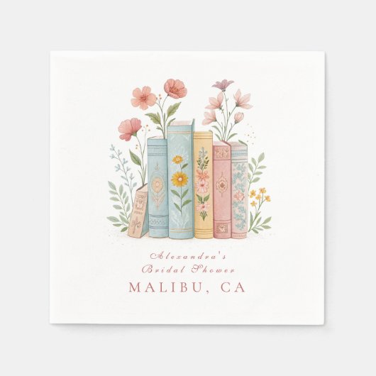 Een nieuw hoofdstuk Pastel Book Garden Servet (Voorkant)