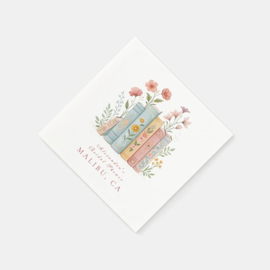 Een nieuw hoofdstuk Pastel Book Garden Servet (Hoek)