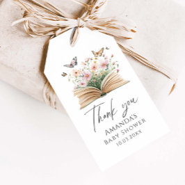 Een nieuw hoofdstuk Storybook Baby shower Cadeaulabel