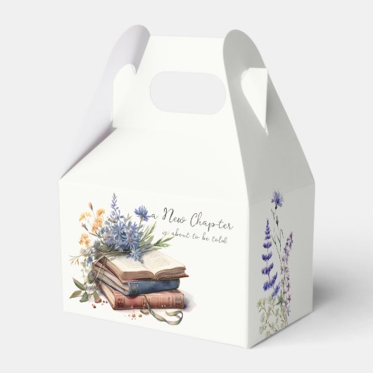 Een nieuw hoofdstuk verhaal boek baby shower gedru bedankdoosjes (Achterkant)