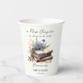 Een nieuw hoofdstuk verhaal boek baby shower gedru papieren bekers (Voorkant)