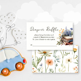 Een nieuw hoofdstuk verhaal boek baby shower luier informatiekaartje