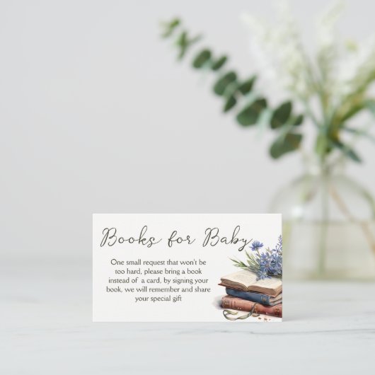 Een nieuw hoofdstuk verhaalboek baby shower boek a informatiekaartje (Staand voorkant)