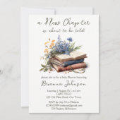 Een nieuw hoofdstuk verhaalboek baby shower kaart (Voorkant)