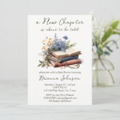 Een nieuw hoofdstuk verhaalboek baby shower kaart (Staand voorkant)