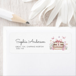Een nieuw hoofdstuk verhaalboek babyshower adres etiket
