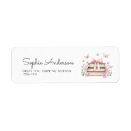 Een nieuw hoofdstuk verhaalboek babyshower adres etiket