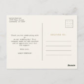 Een nieuw hoofdstuk Vrijgezellenfeest Dank u wel Briefkaart (Achterkant)