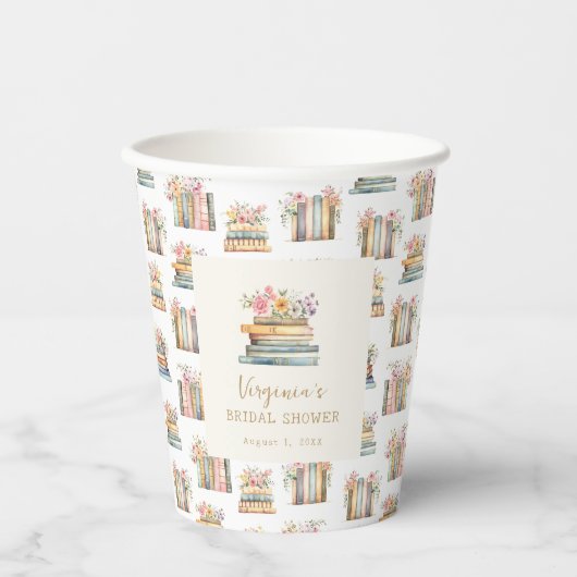 Een nieuw hoofdstuk Wildflower Books Vrijgezellenf Papieren Bekers (Voorkant)