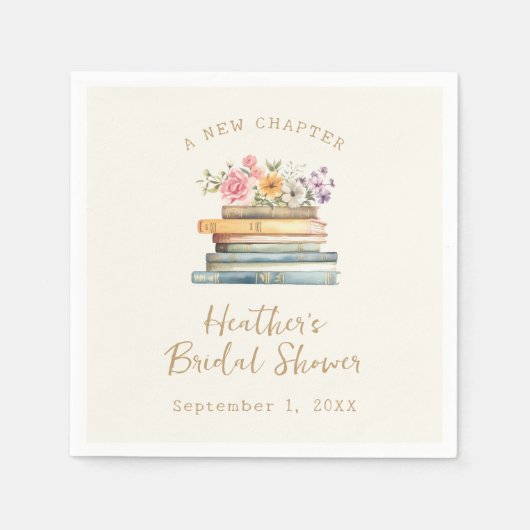 Een nieuw hoofdstuk Wildflower Books Vrijgezellenf Servet (Voorkant)