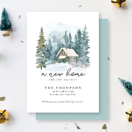 Een nieuw huis vakantie handschrift kalligrafie ve aankondiging