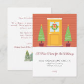 Een nieuw huis voor de Feestdagen Christmas Kaart (Voorkant / Achterkant)