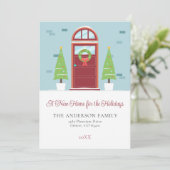 Een nieuw huis voor de Feestdagen | Kerst Kaart (Staand voorkant)