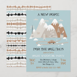 Een nieuw huis voor de opwarmpartij van feestdagen kaart