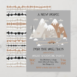 Een nieuw huis voor de opwarmpartij van feestdagen kaart