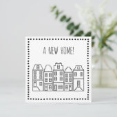 Een nieuw huis! | Wenskaart Bedankkaart (Staand voorkant)