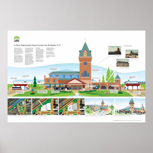 Een nieuw intermodaal station voor Rochester, New Poster (Voorkant)