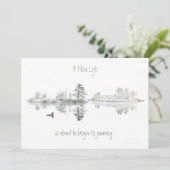 Een nieuw leven: een reis staat op het punt te beg kaart (Staand voorkant)