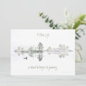 Een nieuw leven: een reis staat op het punt te beg kaart (Staand voorkant)