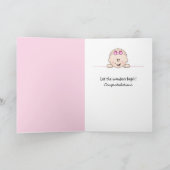 Een nieuw Meisje van het Baby Kaart (Binnen)