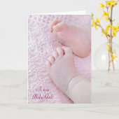 Een nieuw Meisje van het Baby Kaart (Gele Bloem)