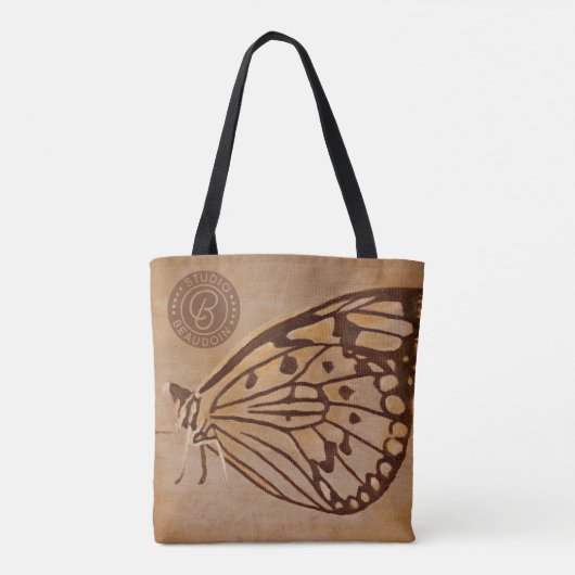 Een nieuw ontwerp van Butterflies-Canvas tas (Achterkant)
