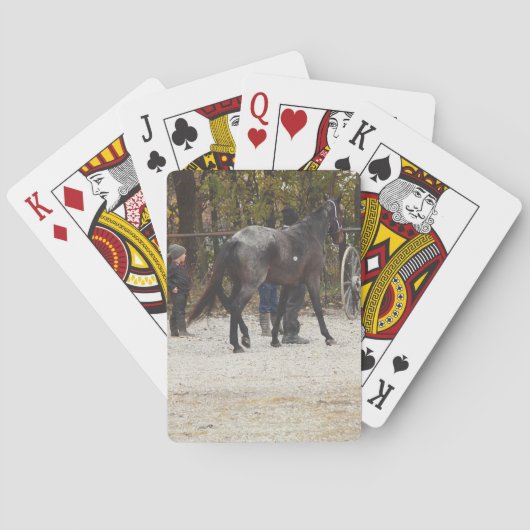 Een nieuw paard pokerkaarten (Achterkant)