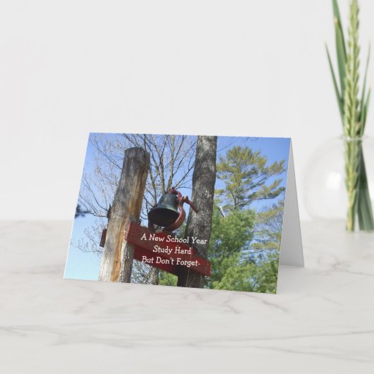 Een nieuw schooljaar-bellen scène kaart (Voorkant)