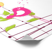 Een nieuw Song Psalm 96:1 Nursery Wall Art Poster (Hoek)