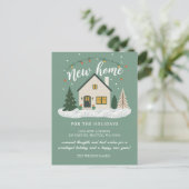 Een nieuw thuis voor de Feestdagen die verhuizen Briefkaart (Staand voorkant)